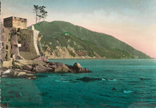 CAMOGLI - CASTELLO DRAGONE - ACQUARELLATA - V1957