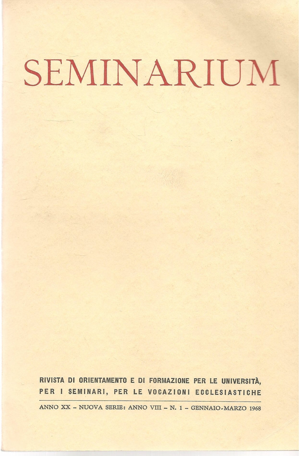 SEMINARIUM N. 1 - 1968