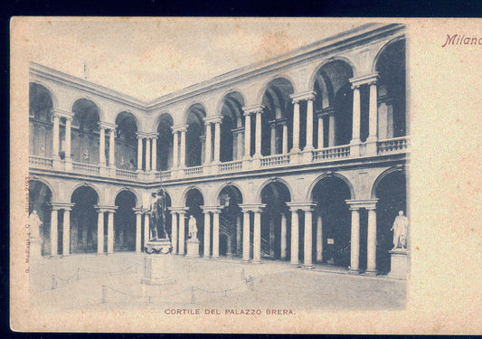 MILANO - CORTILE DI PALAZZO BRERA - DORSO UNITO - NV