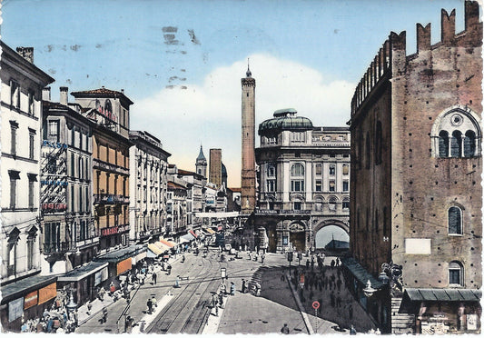 BOLOGNA - VIA RIZZOLI - V 1957 - FG - animata