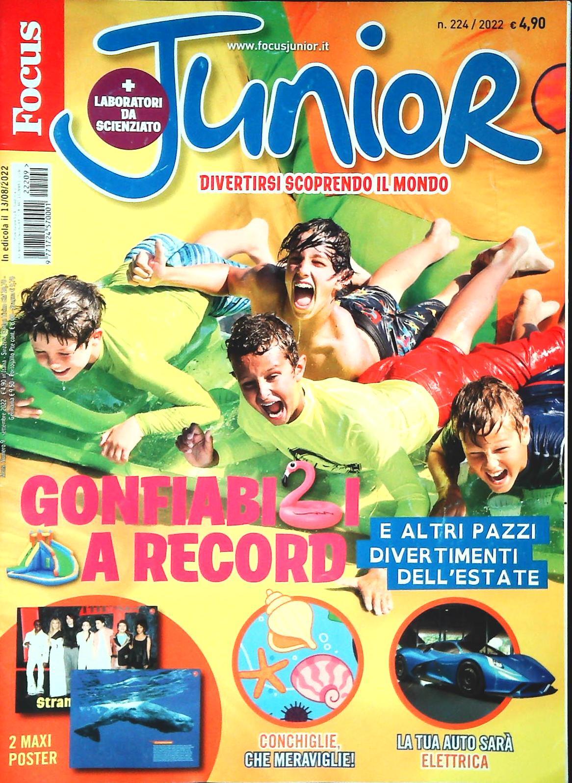 FOCUS JUNIOR N. 224 - GONFIABILI DA RECORD - OUTLET DEL LIBRO