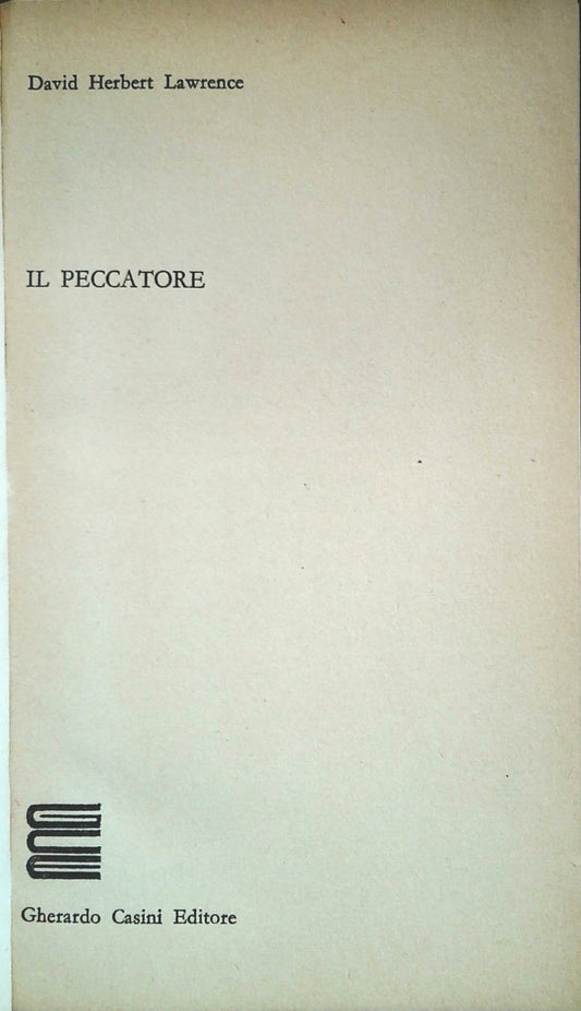 IL PECCATORE - DAVID HERBERT LAWRENCE - GHERARDO CASINI 1966