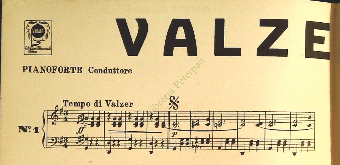 VALZER BLU - SOGNI D'ORIENTE - PIERO VIDALE - SPARTITO-SHEET MUSIC