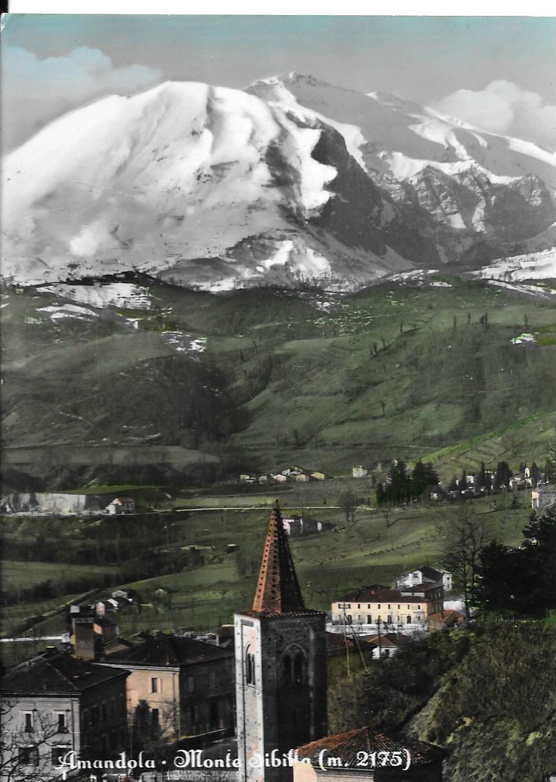AMANDOLA - MONTE SIBILLA - V1957 - ACQUARELLATA