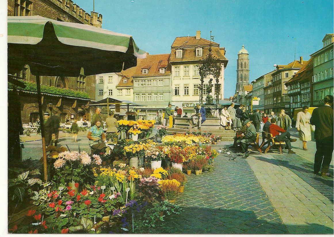 GOTTINGEN  - BLUMENMARKT AM GANSELIESELBRUNNEN - NV