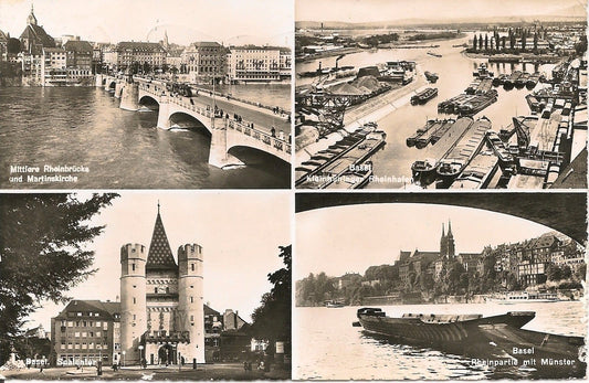 BASILEA/BASEL - 4VEDUTE/4BILDER - V/G1955