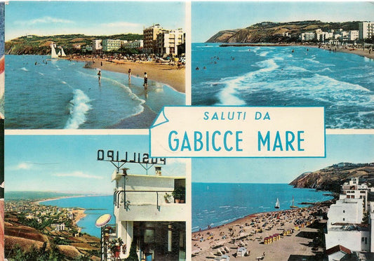 SALUTI DA GABICCE MARE - QUATTRO VEDUTE - V1960