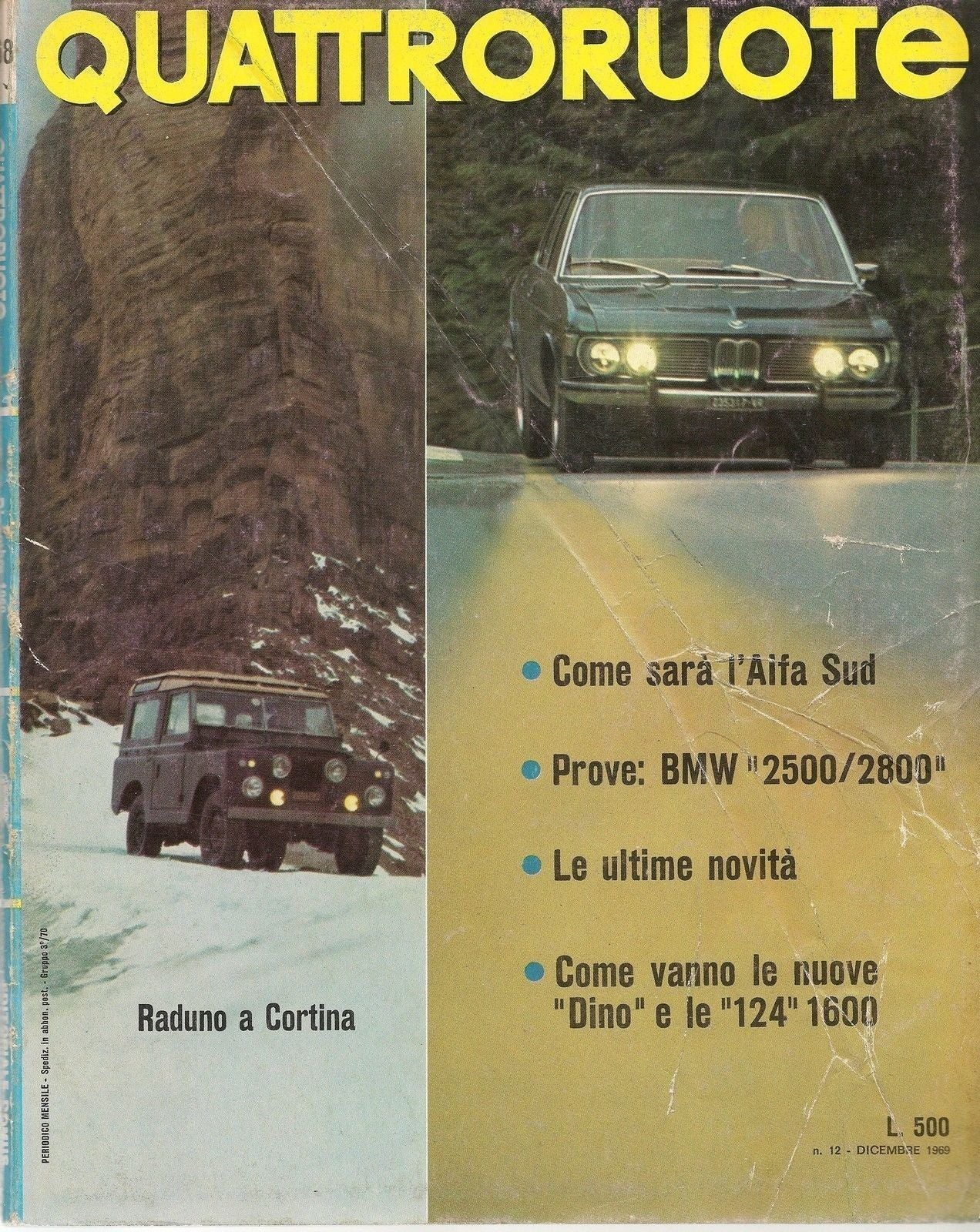 QUATTRORUOTE N 168 DICEMBRE 1969 - AA.VV.