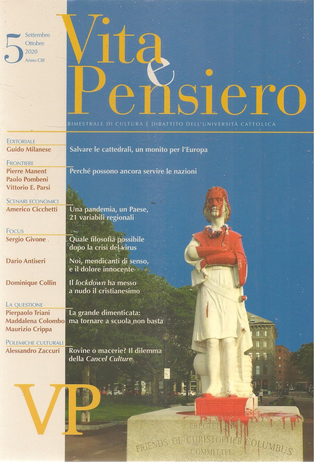 VITA E PENSIERO SETTEMBRE-OTTOBRE 2020