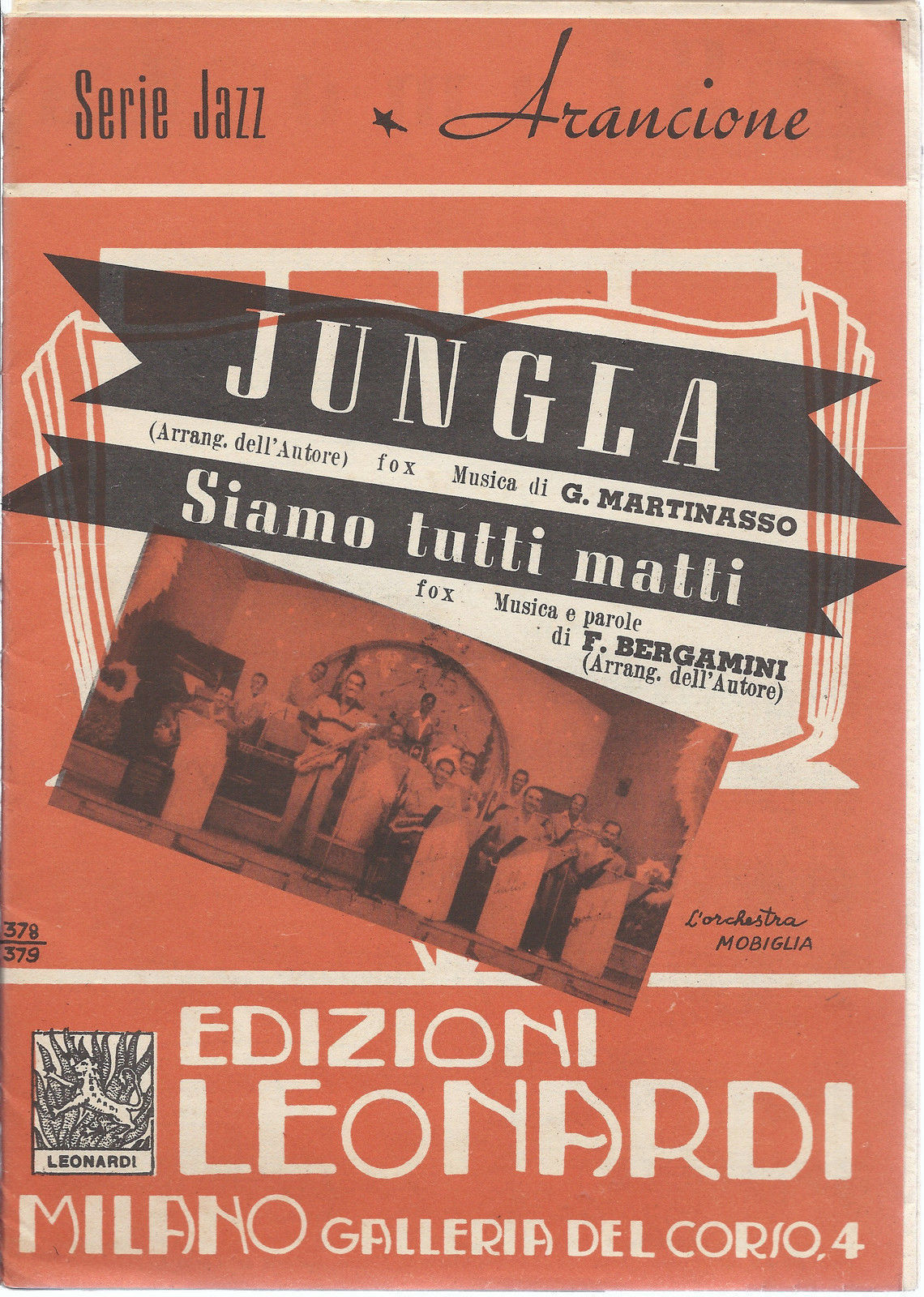 JUNGLA  G. Martinasso - SIAMO TUTTI MATTI  F. Bergamini # SPARTITO