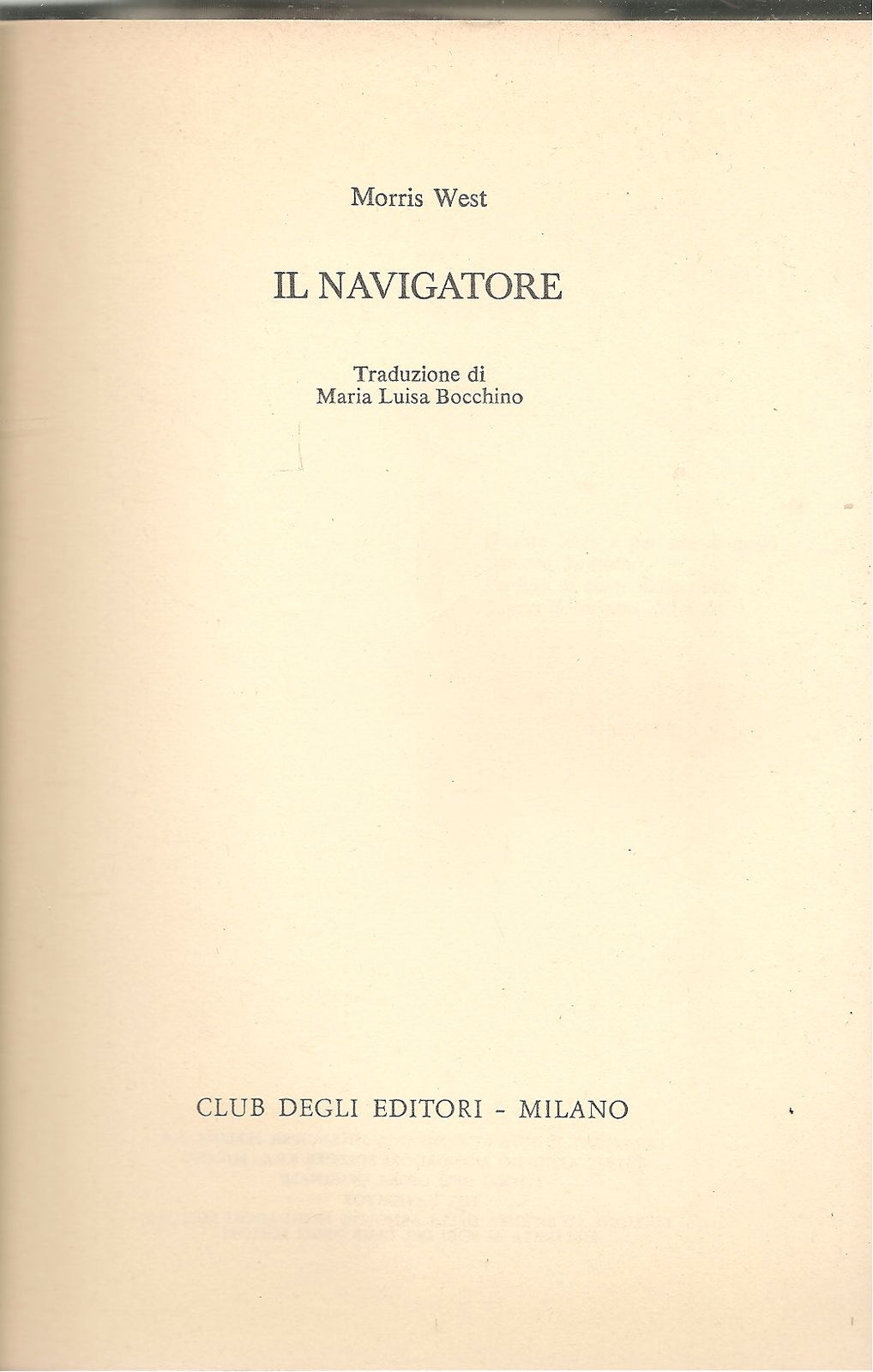 IL NAVIGATORE - MORRIS WEST