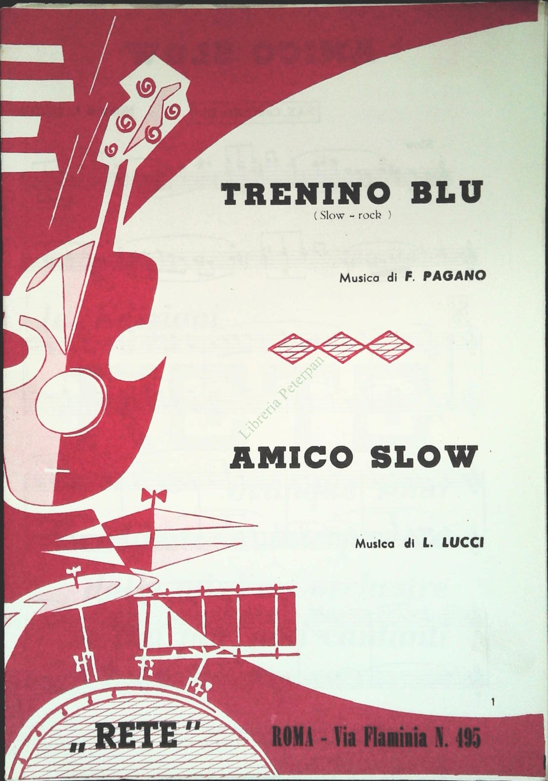 TRENINO BLU. slowrock - AMICO SLOW.slow - SPARTITO-SHEET MUSIC
