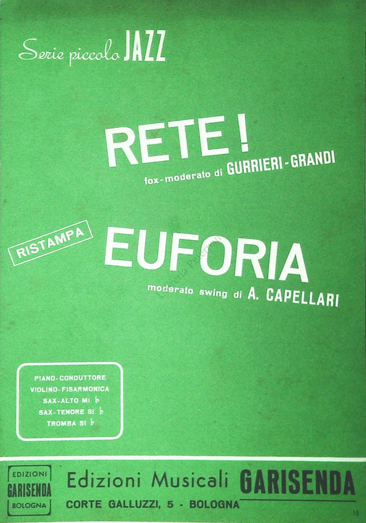 RETE. fox moderato -EUFORIA moderato scwing -SPARTITO-SHEET MUSIC