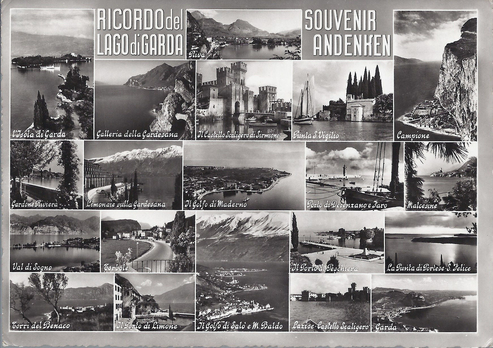 LAGO DI GARDA - RICORDO - SUOVENIR - ANDENKEN - VEDUTINE - N