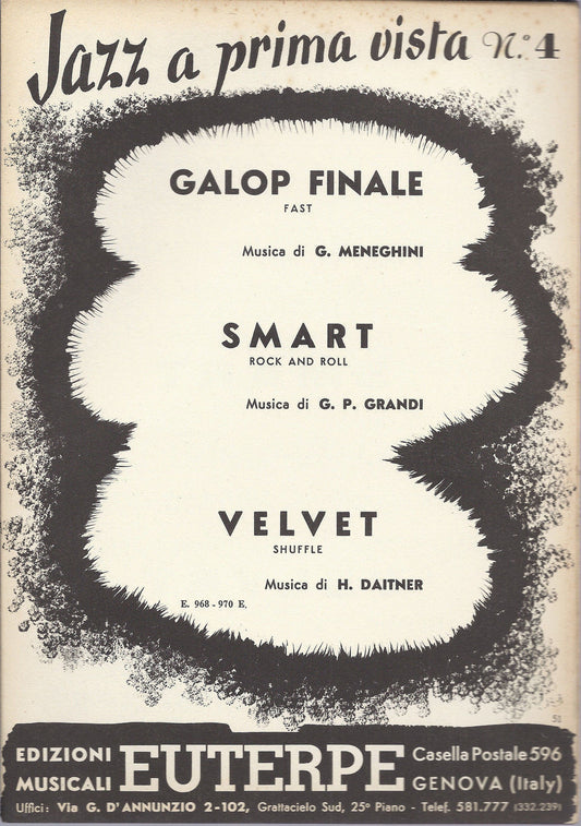 GALOP FINALE  G. Meneghini - SMART  G.P. Grandi - VELVET  H. Daitner # SPARTITO
