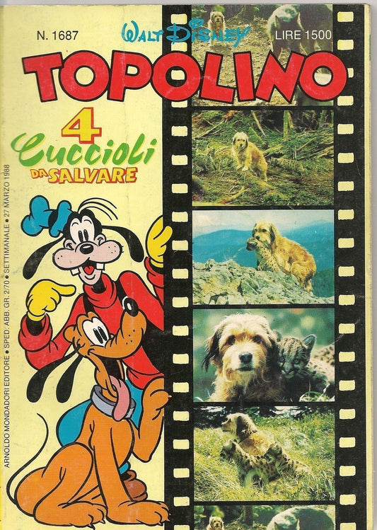 TOPOLINO N° 1687 - 27 MARZO 1988 - WALT DISNEY