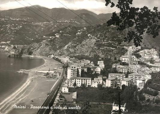 MAIORI - PANORAMA A VOLO D'UCCELLO -V1959