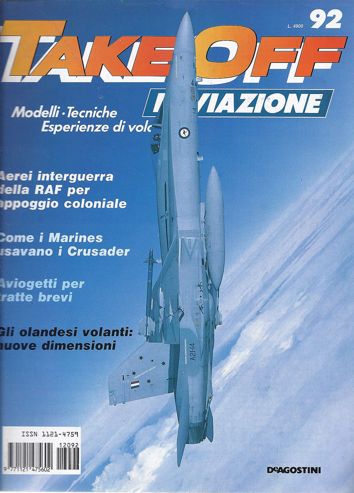 TAKE OFF  L'AVIAZIONE - fascicolo 92