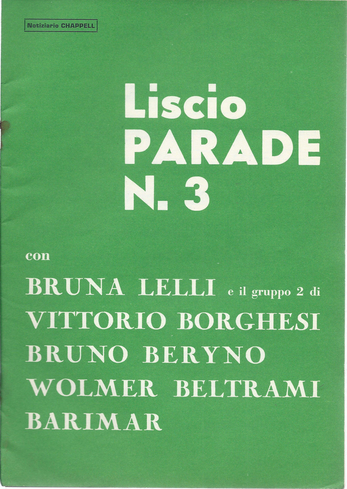 LISCIO PARADE N 3 - 9 BRANI # SPARTITO