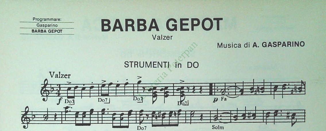 MAZURCA ANTIC.mazurc -BARBA GEPOT.valzer - SPARTITO-SHEET MUSIC