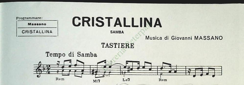 CRISTALLINA.samba - MI VIDA.samba- SPARTITO-SHEET MUSIC