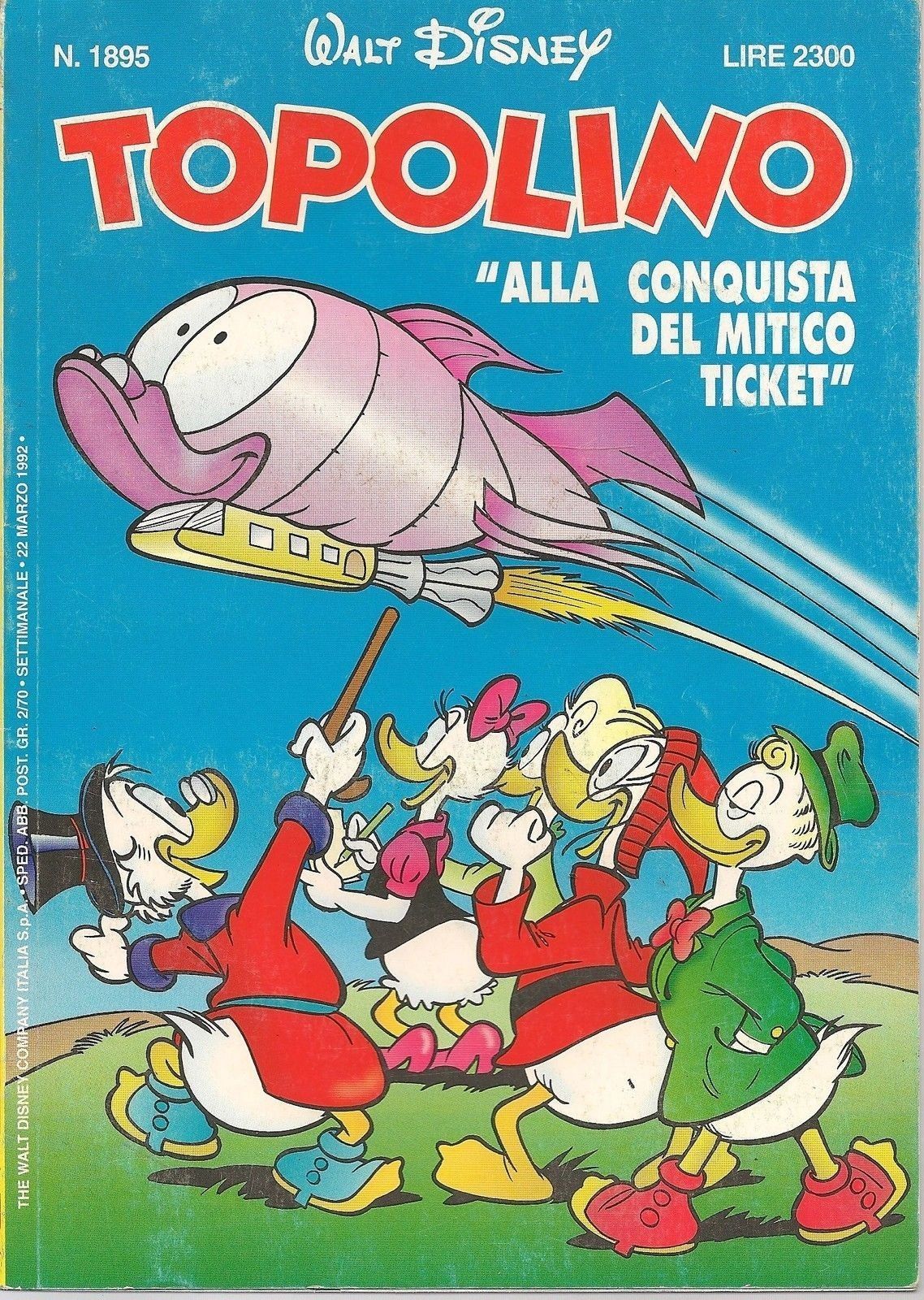 TOPOLINO N° 1895  - 22 MARZO 1992