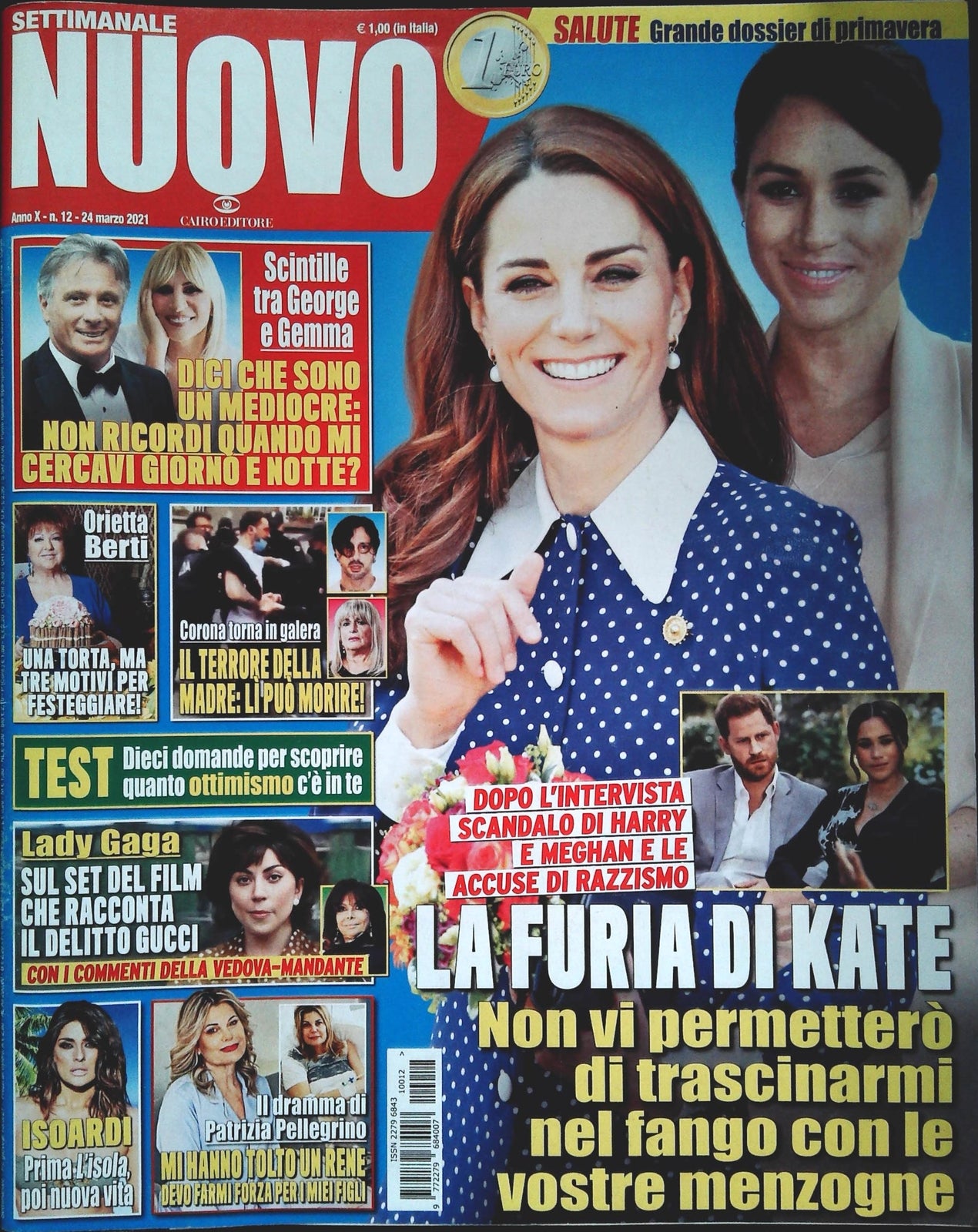 SETTIMANALE NUOVO 24 MARZO 2021 LA FURIA DI KATE - ORIETTA BERTI - ISOARDI