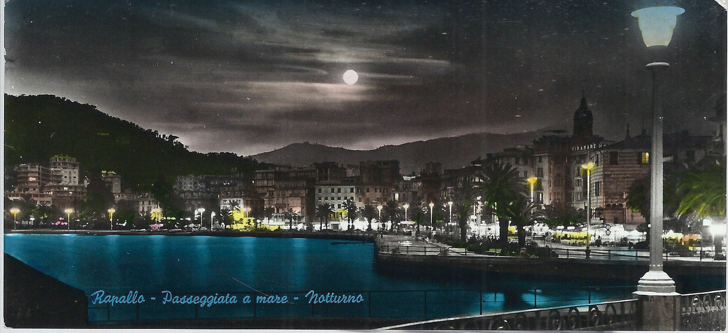 RAPALLO - PASSEGGIATA A MARE - NOTTURNO - V 1959 - Babycard 