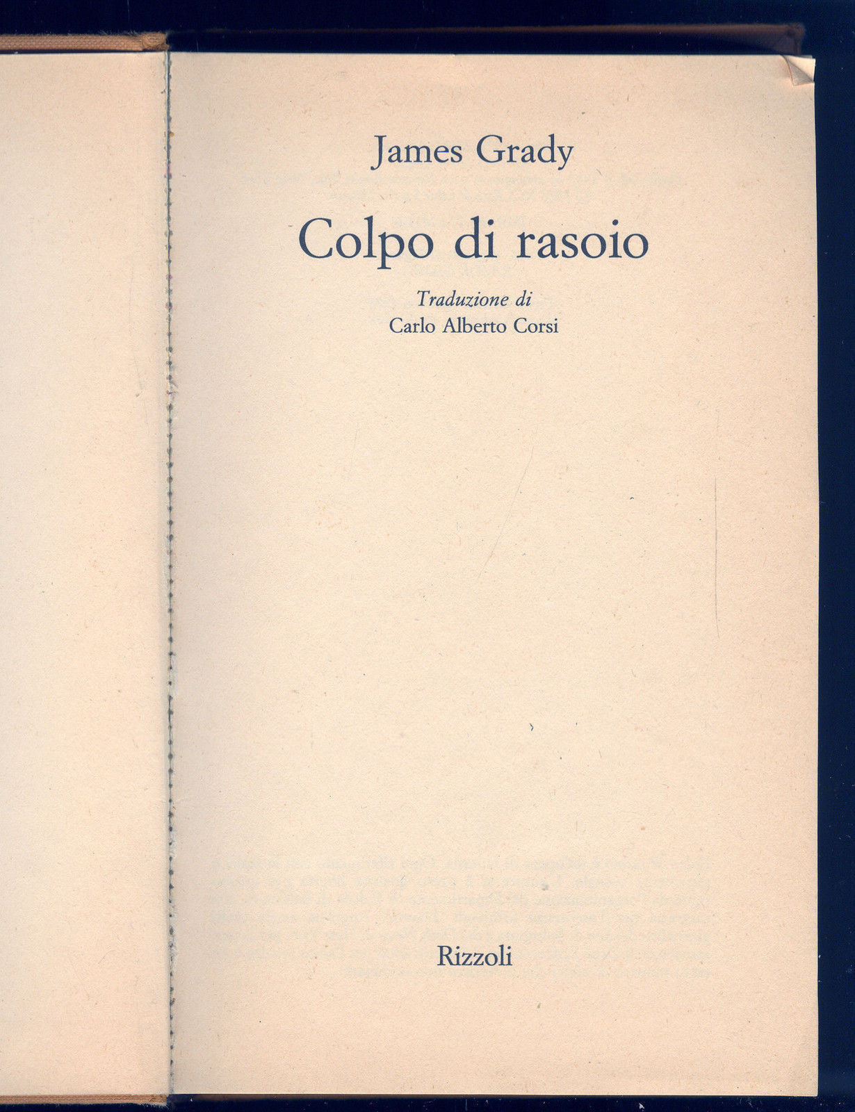 COLPO DI RASOIO - JAMES GRADY