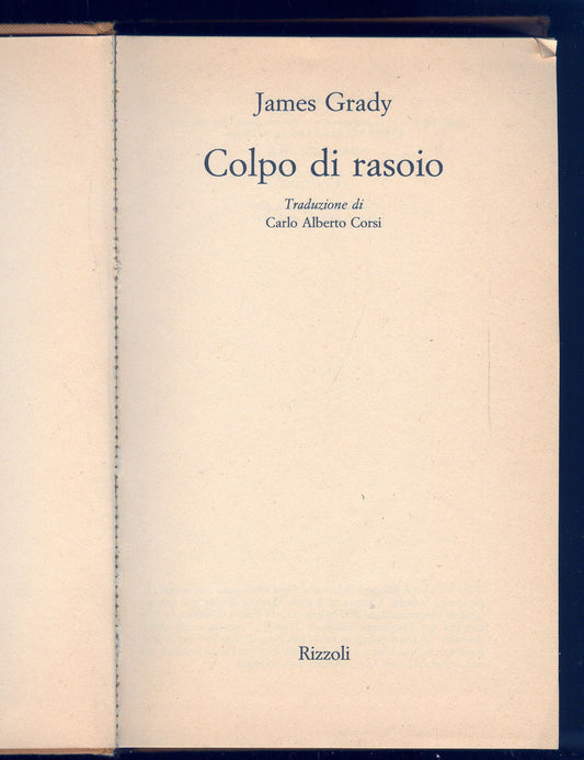 COLPO DI RASOIO - JAMES GRADY