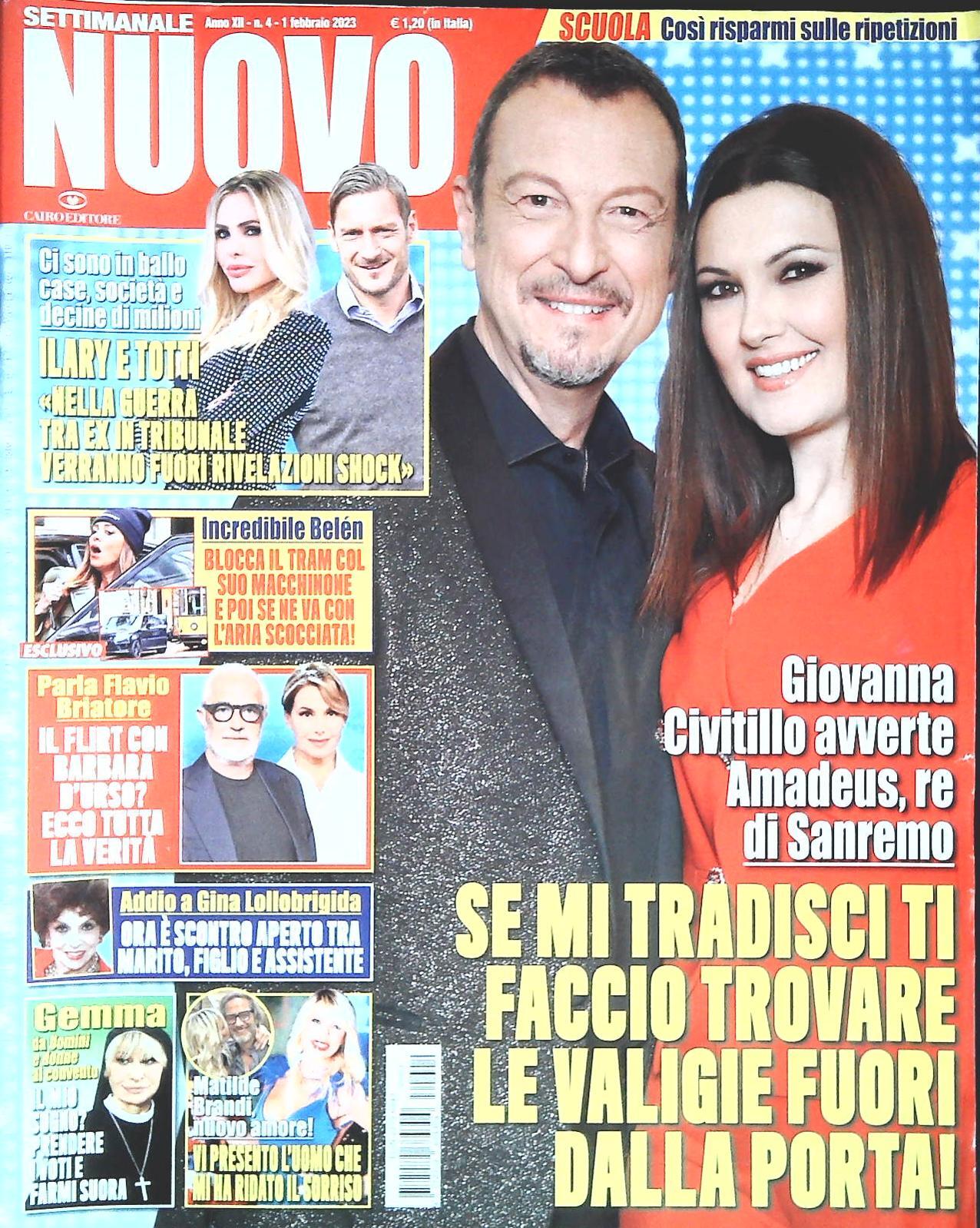 SETTIMANALE NUOVO - 1 FEBBRAIO 2023 - AMADEUS - BRIATORE - LOLLOBRIGIDA - BELEN