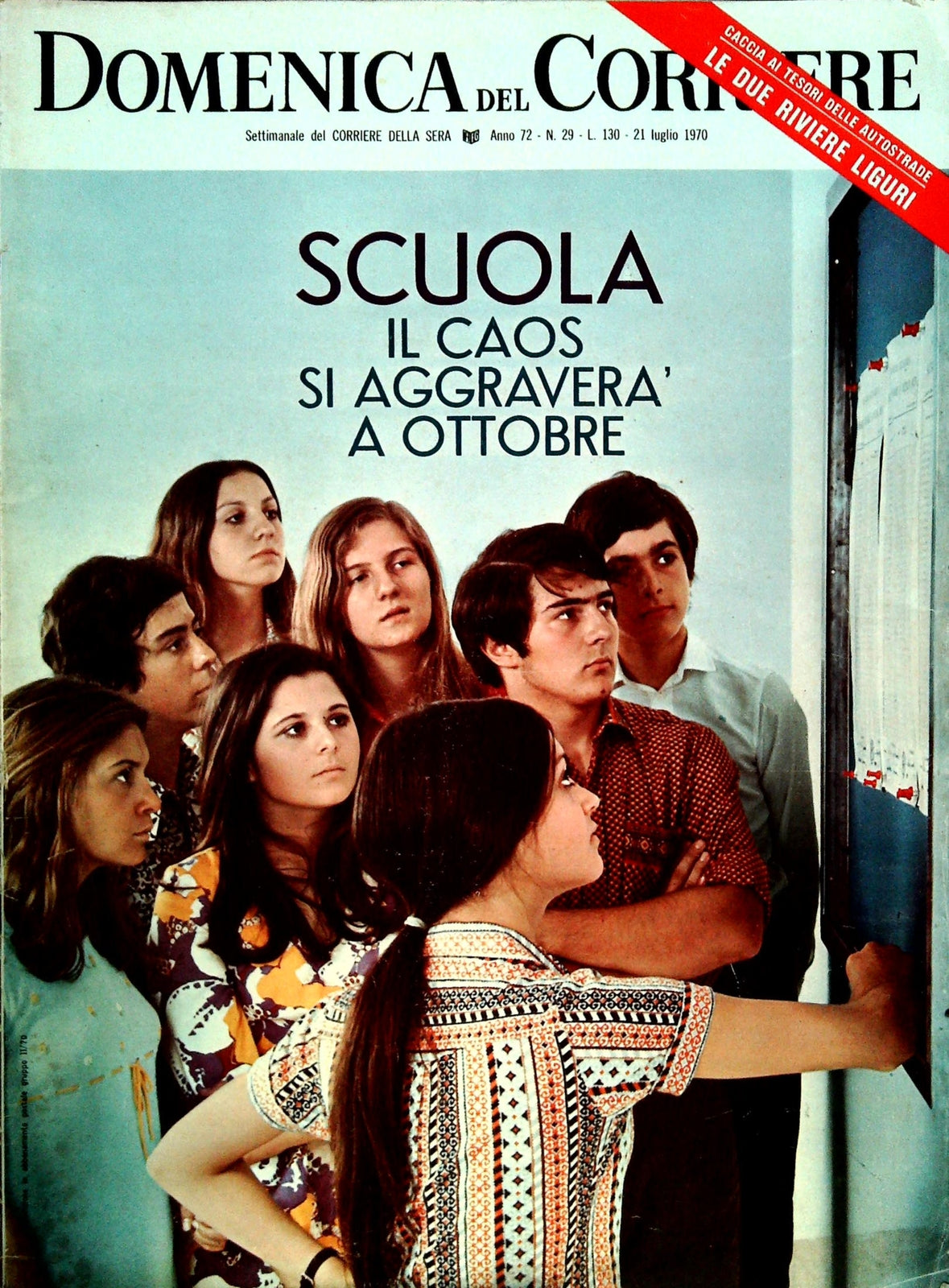 DOMENICA DEL CORRIERE 21 LUGLIO 1970 - SCUOLA
