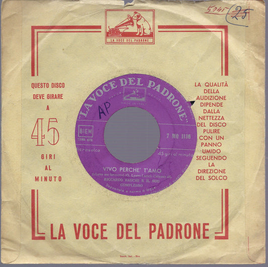 VIVO PERCHE' T'AMO "Love me forever" - CARINA == RICCARDO RAUCHI e il Suo Compl.