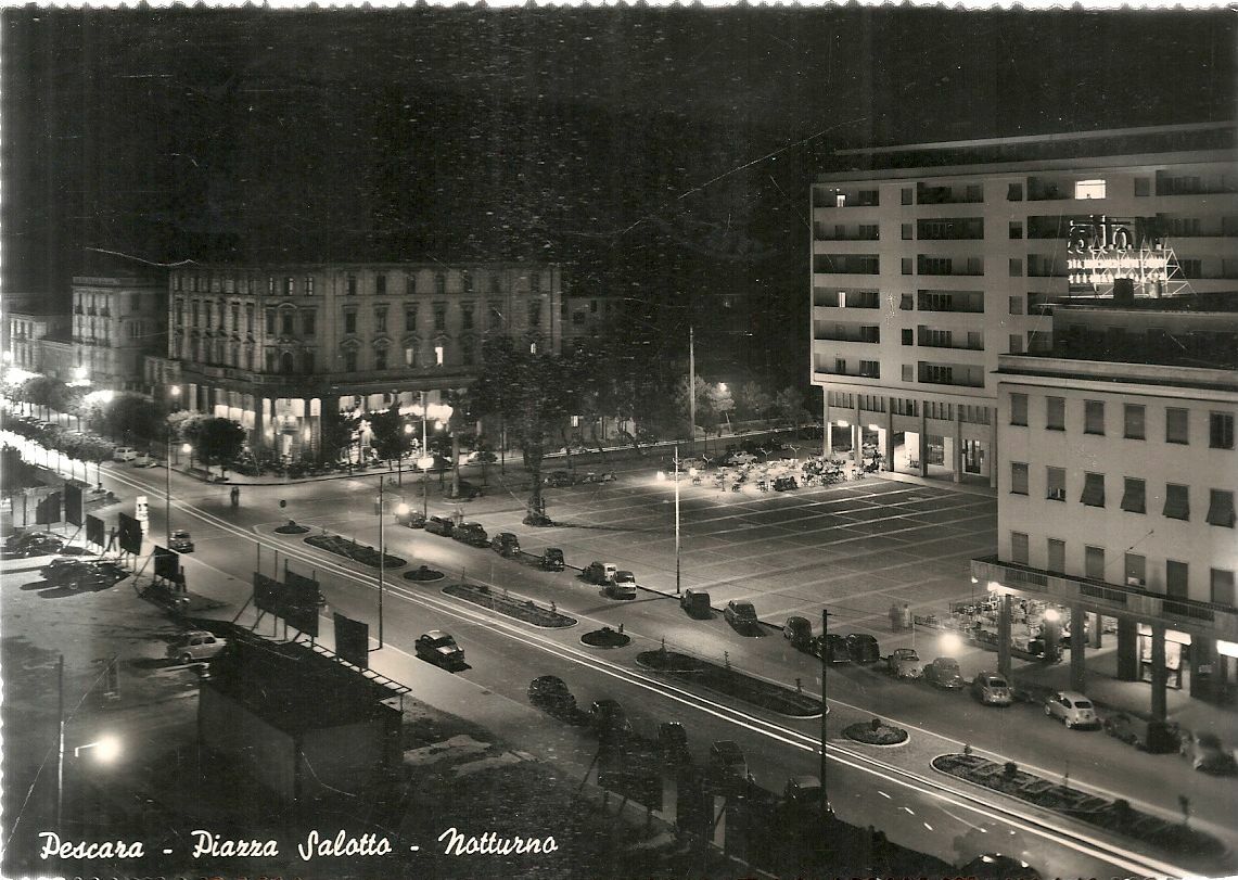 PESCARA - PIAZZA SALOTTO - NOTTURNO - V1957