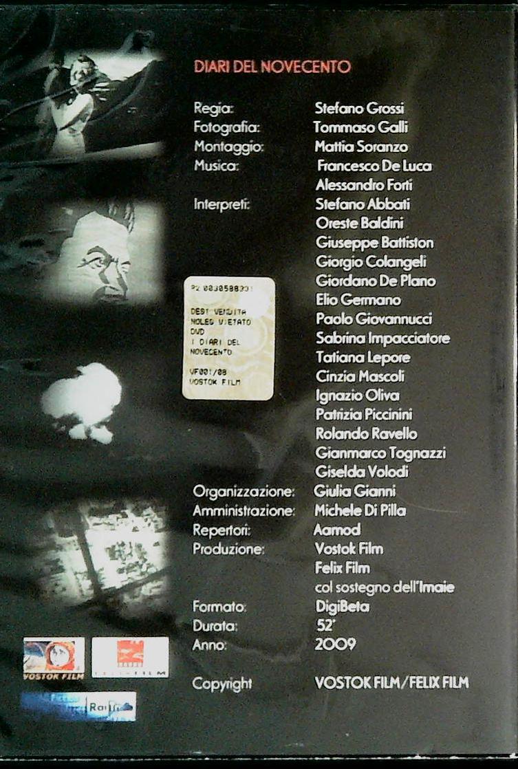 DIARI DEL NOVECENTO - STEFANOGROSSI DVD