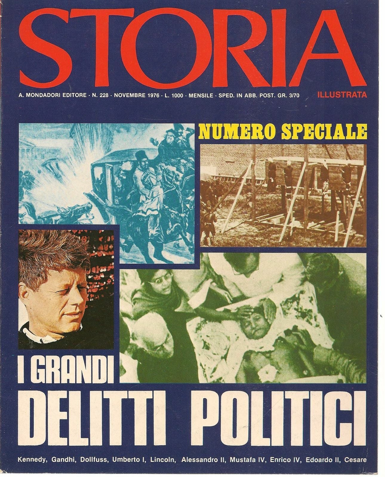 STORIA ILLUSTRATA N. 228 NOVEMBRE 1976 - I GRANDI DELITTI POLITICI