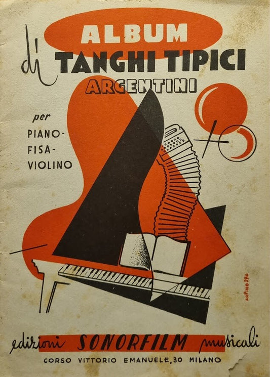 ALBUM DI TANGHI TIPICI ARGENTINI - 11 BRANI - SPARTITO-SHEET MUSIC