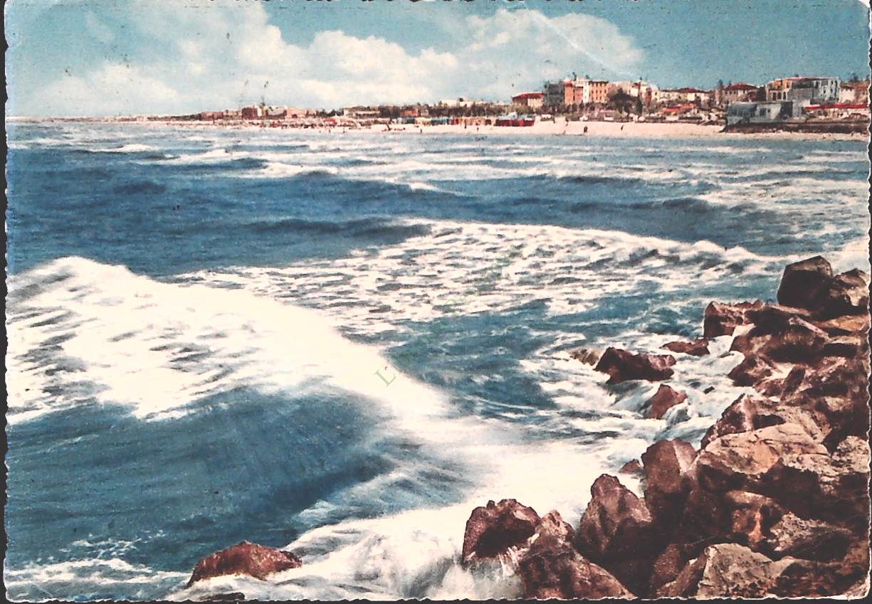 RIMINI - MAREGGIATA - V1965 - ACQUARELLATA