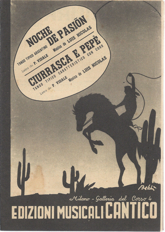 NOCHE DE PASION - CIURRASCA E PEPE'  P.Vidale-L.Nicolas # SPARTITO - tango