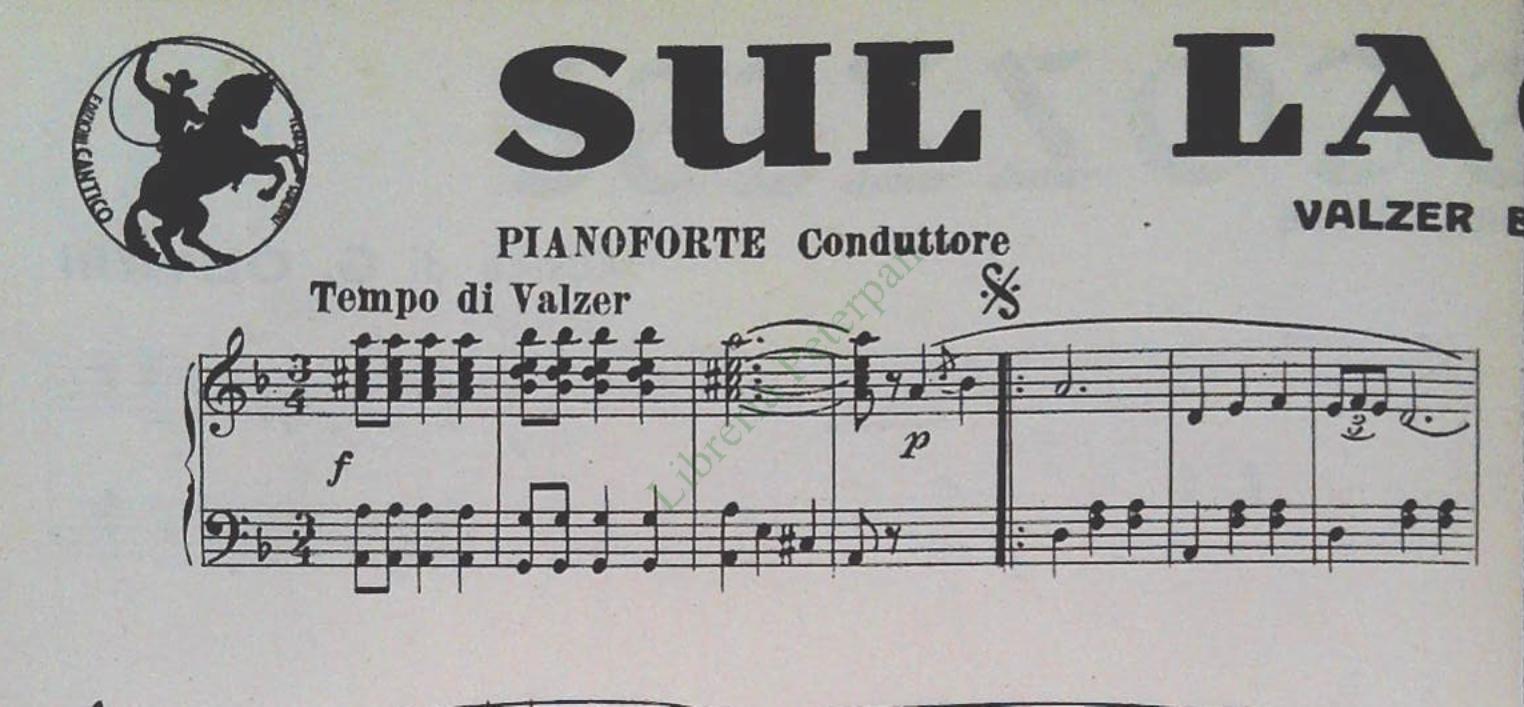 SUL LAGHETTO.valzer br.-DOCCIA SCOZZESE. mazurka br.-SPARTITO-SHEET MUSIC