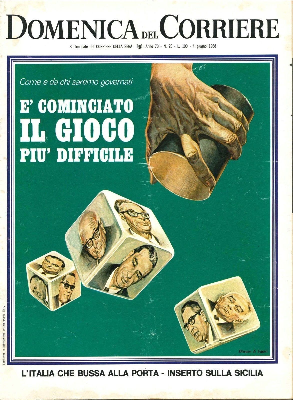 DOMENICA DEL CORRIERE N. 23 - 4 GIUGNO 1968 - ILLUSTRATORE UGGERI