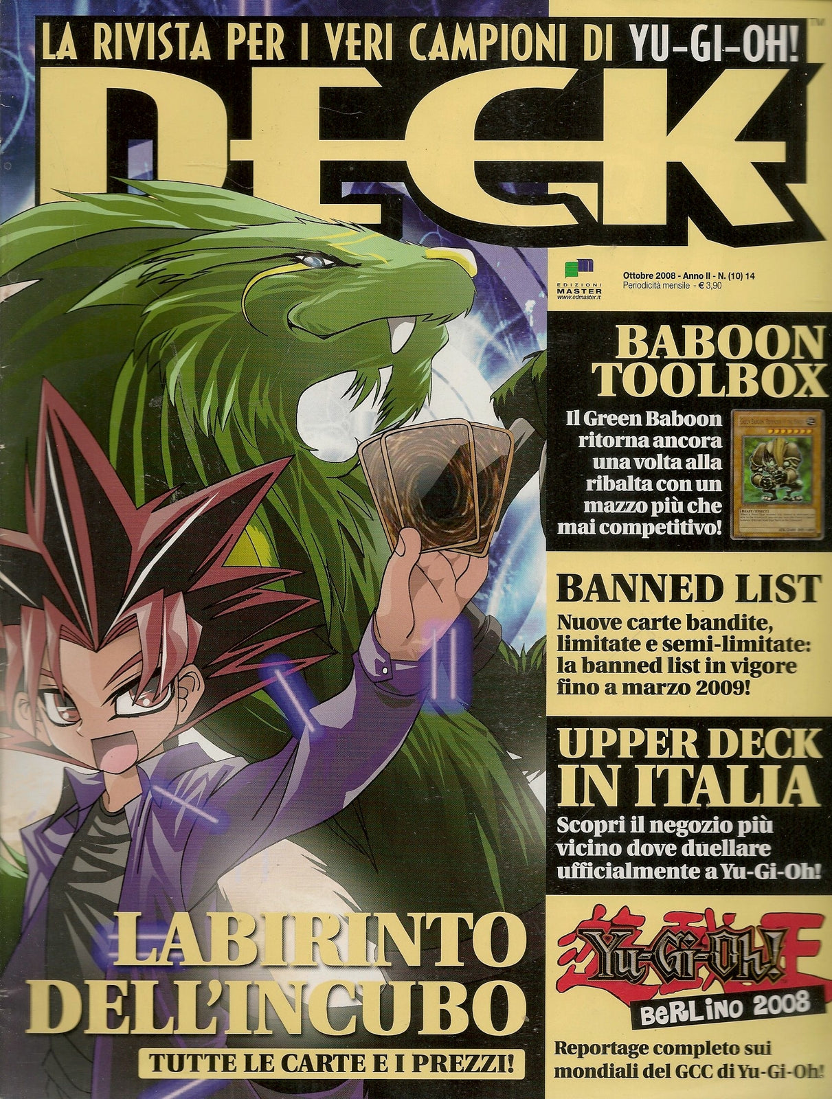DEECK. LA RIVISTA PER I CAMPIONI DI YU-GI-OH - OTTOBRE 2008
