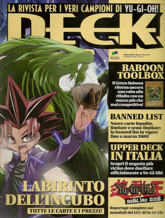 DEECK. LA RIVISTA PER I CAMPIONI DI YU-GI-OH - OTTOBRE 2008