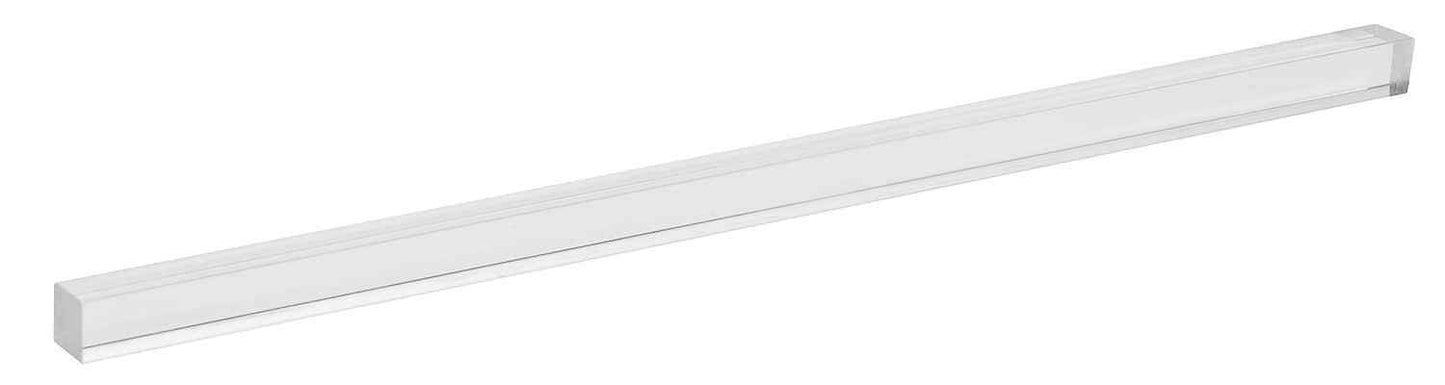 BARRA QUADRATA IN ACRILICO 10 X 10 MILLIMETRi L= 245 MILLIMETRI-CONF. 1 PEZZO