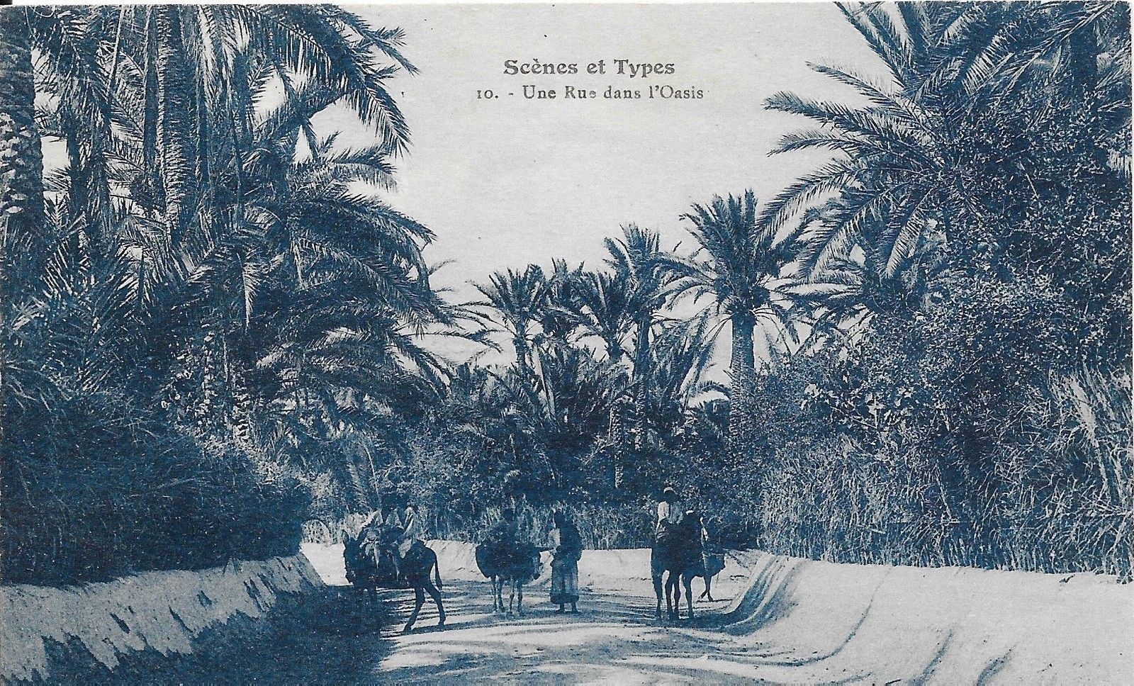 SCENES ET TYPES D'AFRIQUE - UN RUE DANS L'OASIS -