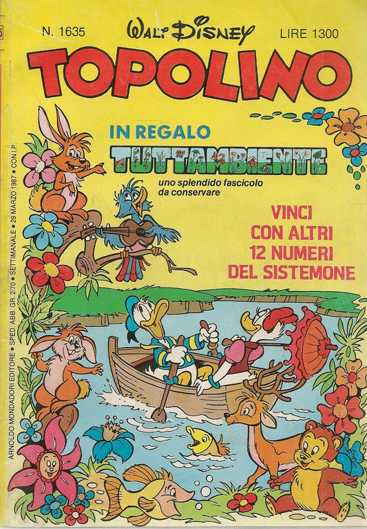 TOPOLINO N° 1635 - 29 MARZO 1987