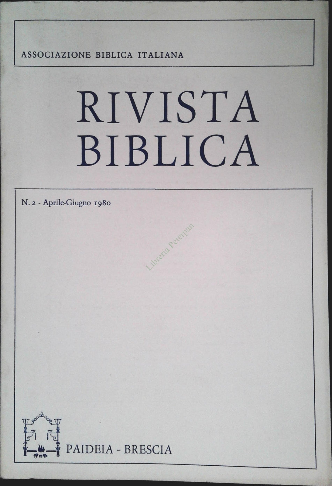 RIVISTA BIBLICA N. 2 - APRILE GIUGNO 1980