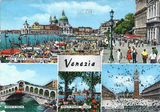 VENEZIA - SALUTI - 4 VEDUTE - V1961