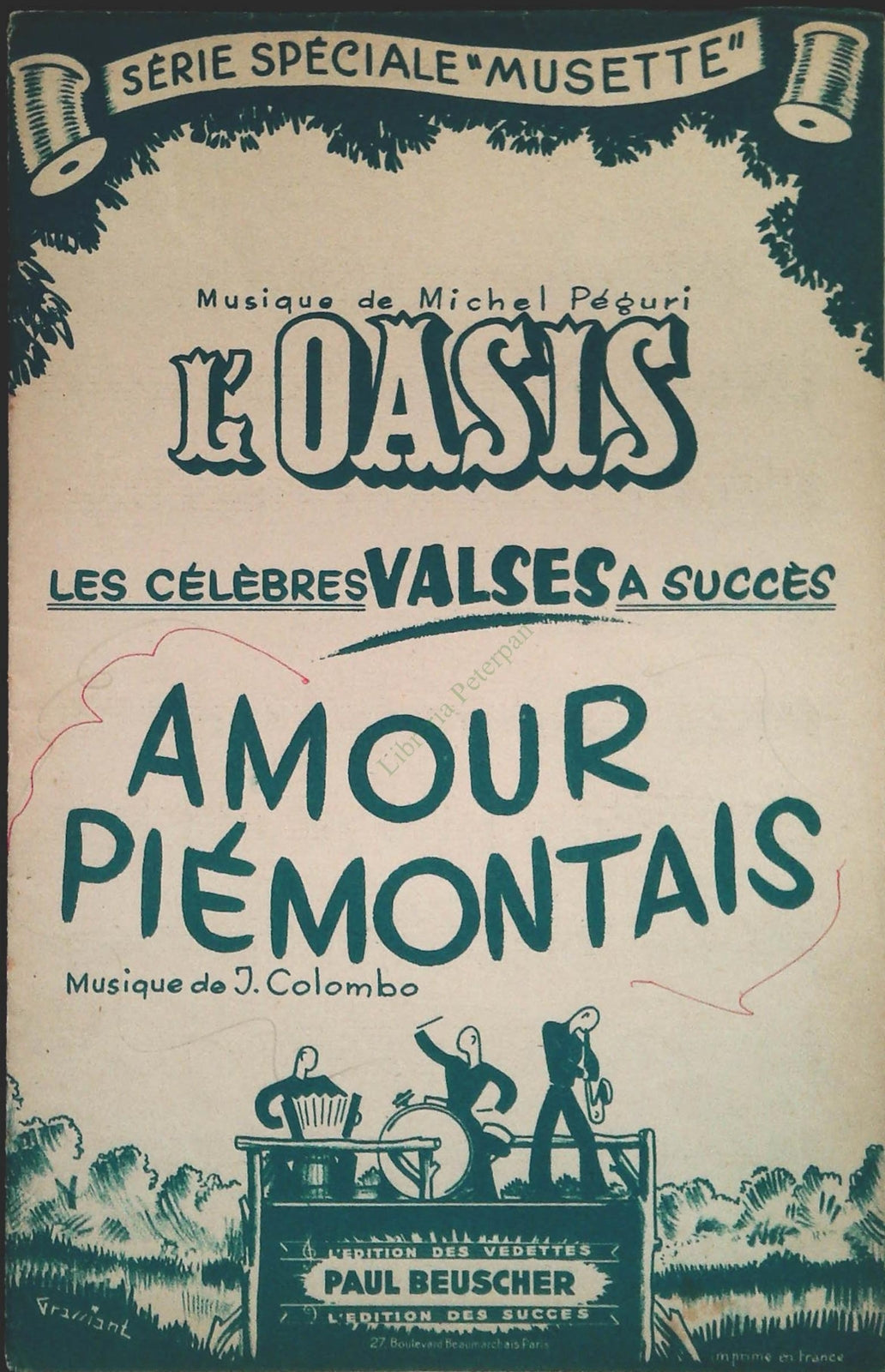 OASIS.valse - AMOUR PIEMONTAIS.valse - SPARTITO-SHEET MUSIC