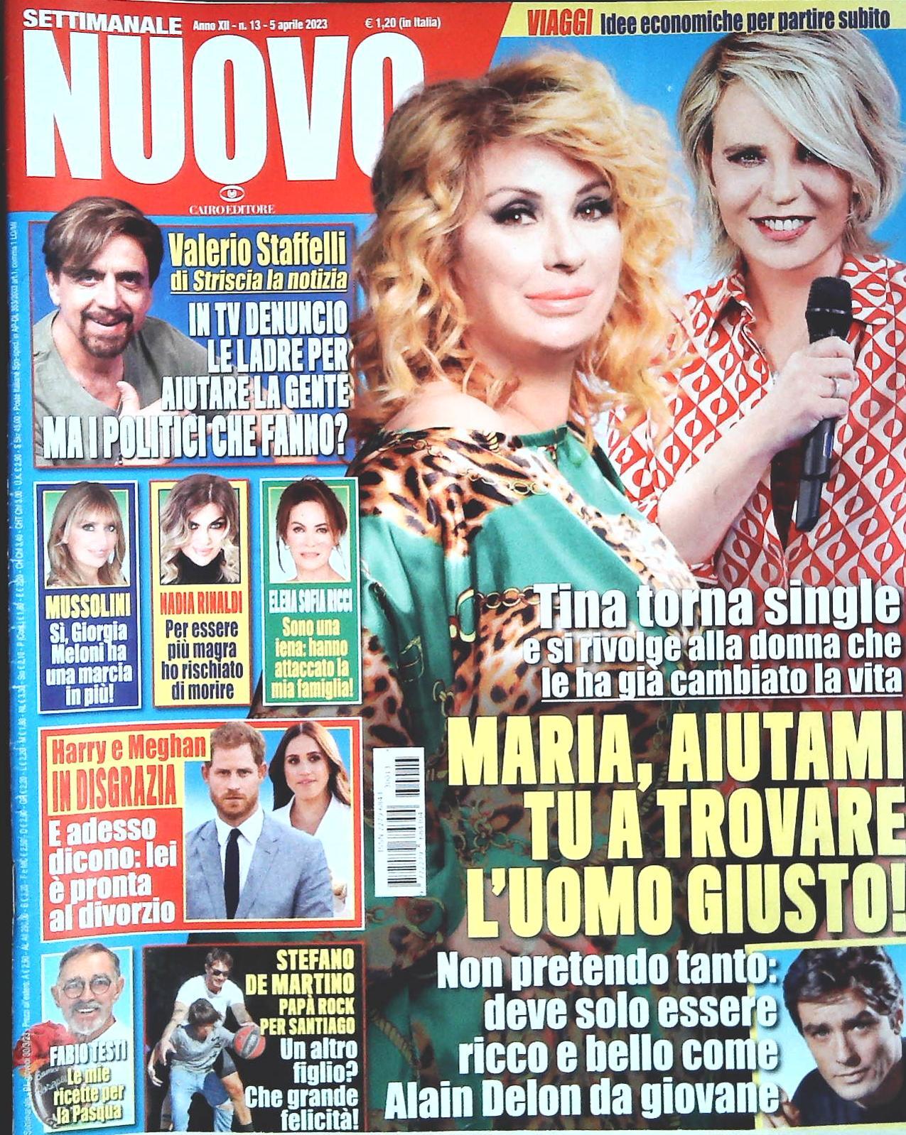 SETTIMANALE NUOVO - 5 APRILE 2023 -STAFFELLI - NADIA RINALDI - DE MARTINO